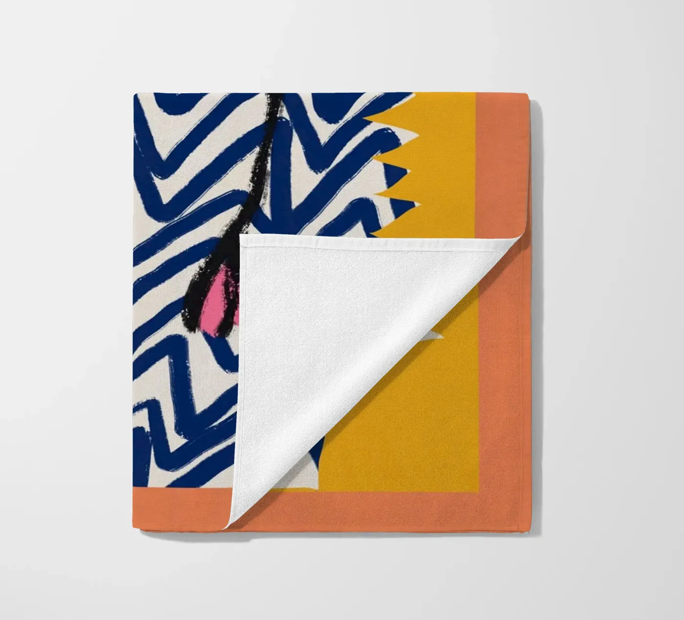Patterned vase beach towel by Little Dean