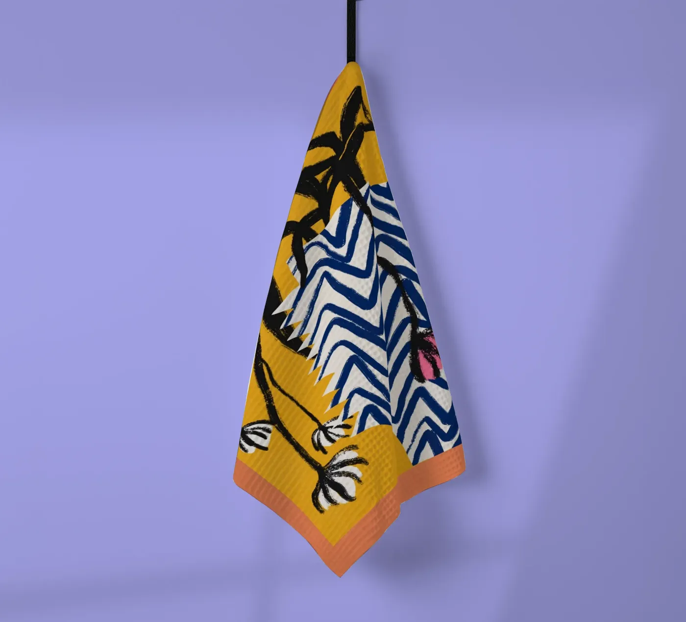 Patterned vase tea towel by Little Dean