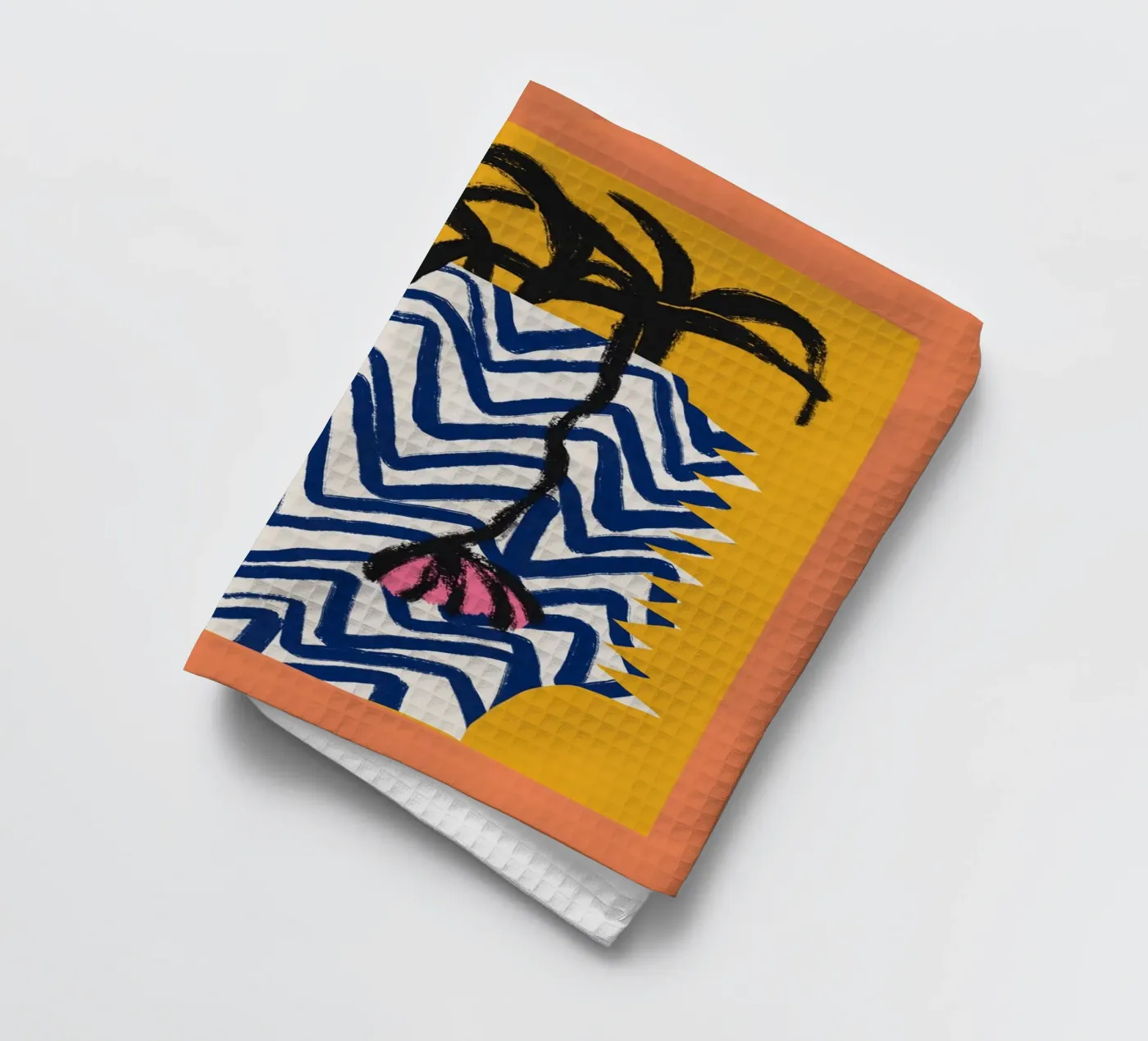 Patterned vase tea towel by Little Dean