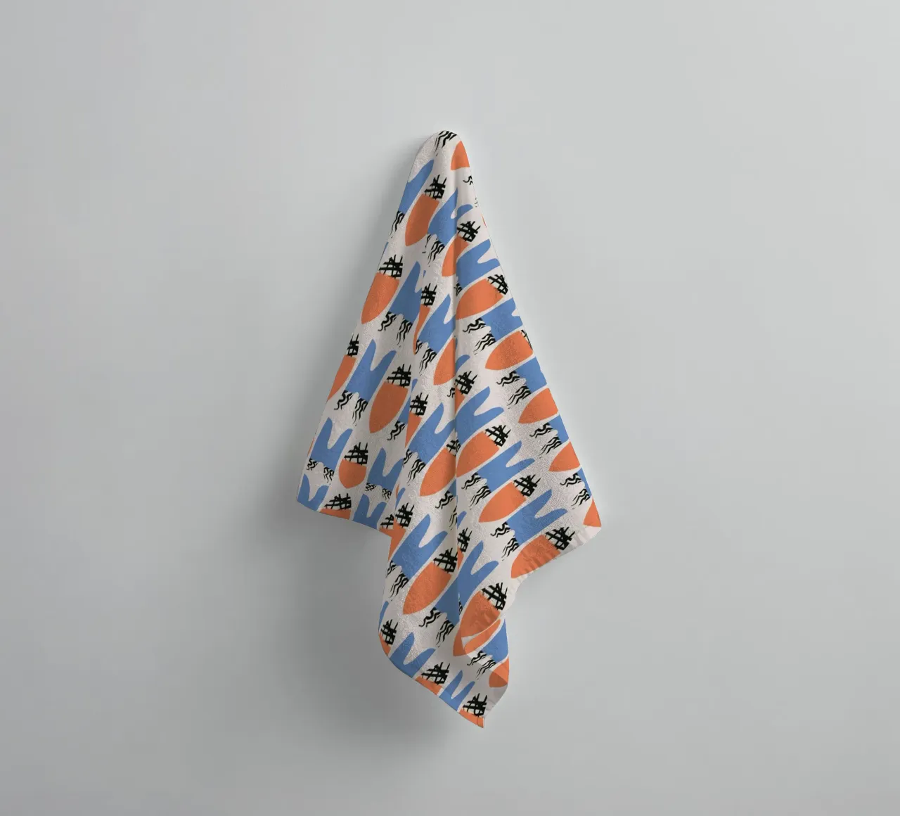 Repetitive pattern towel by Little Dean
