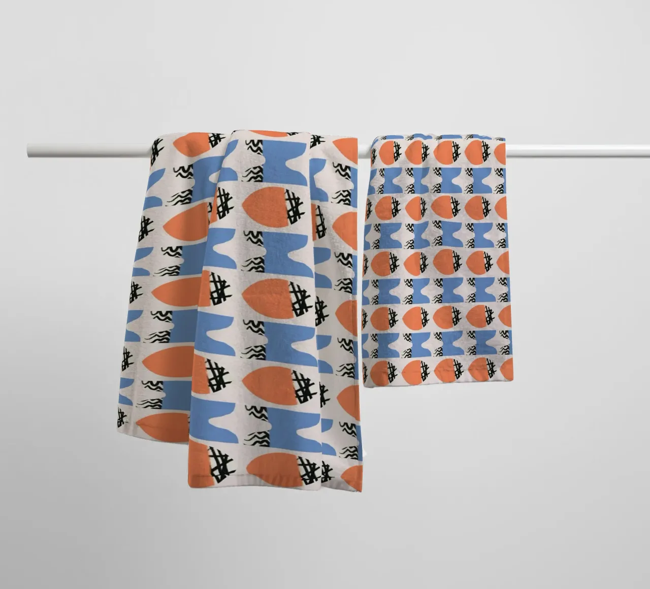 Repetitive pattern towel by Little Dean