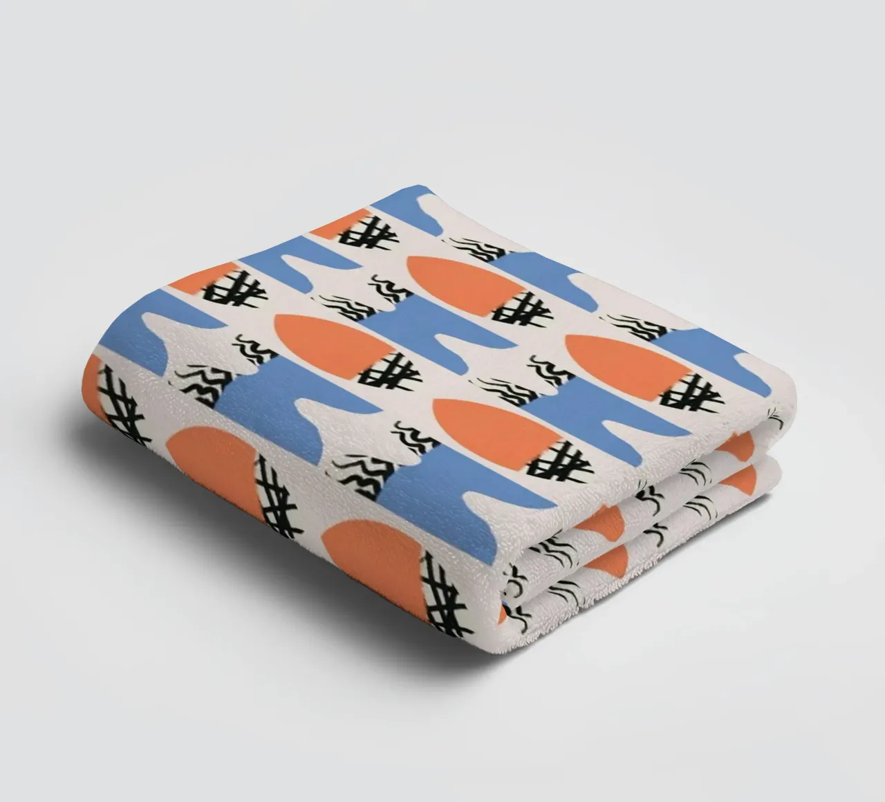 Repetitive pattern towel by Little Dean