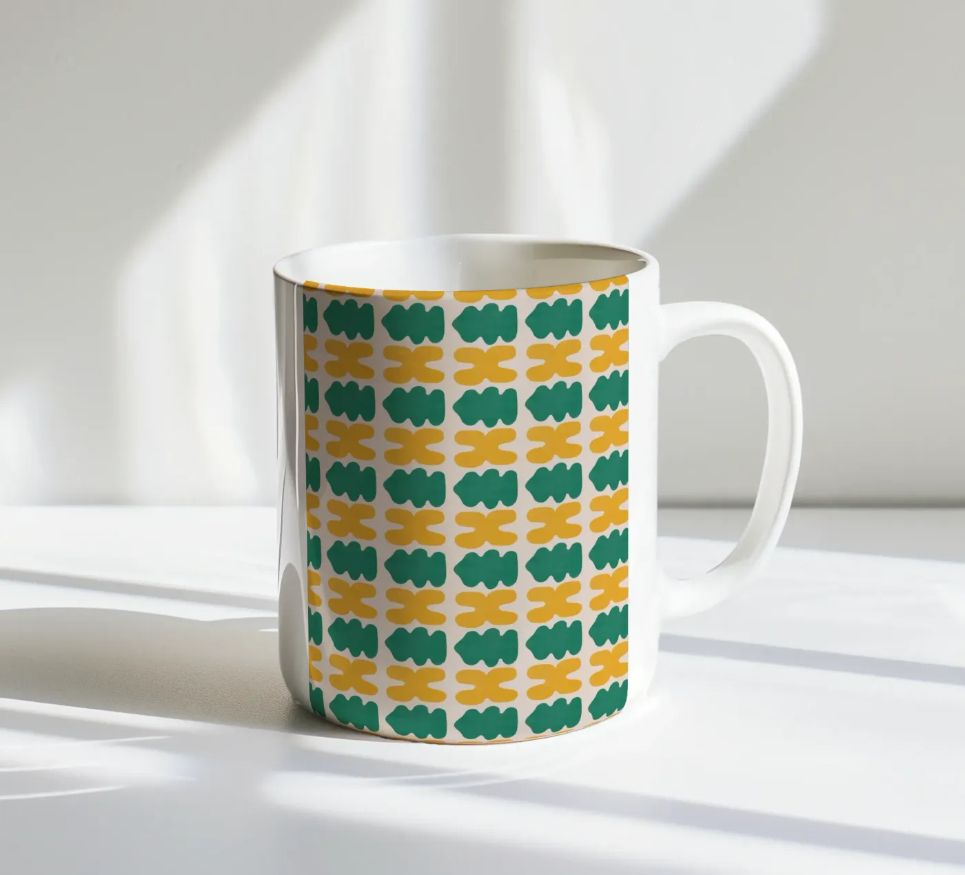 Repetitive pattern 02 ceramic mug by Little Dean