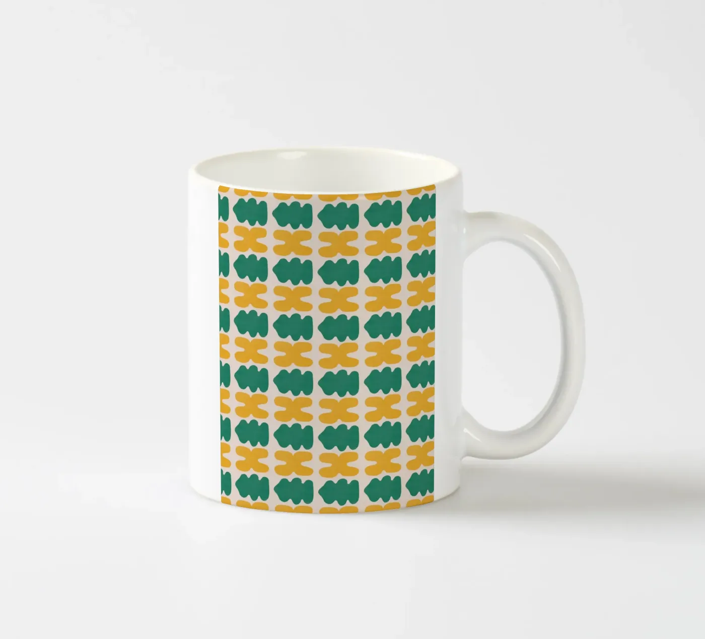 Repetitive pattern 02 ceramic mug by Little Dean