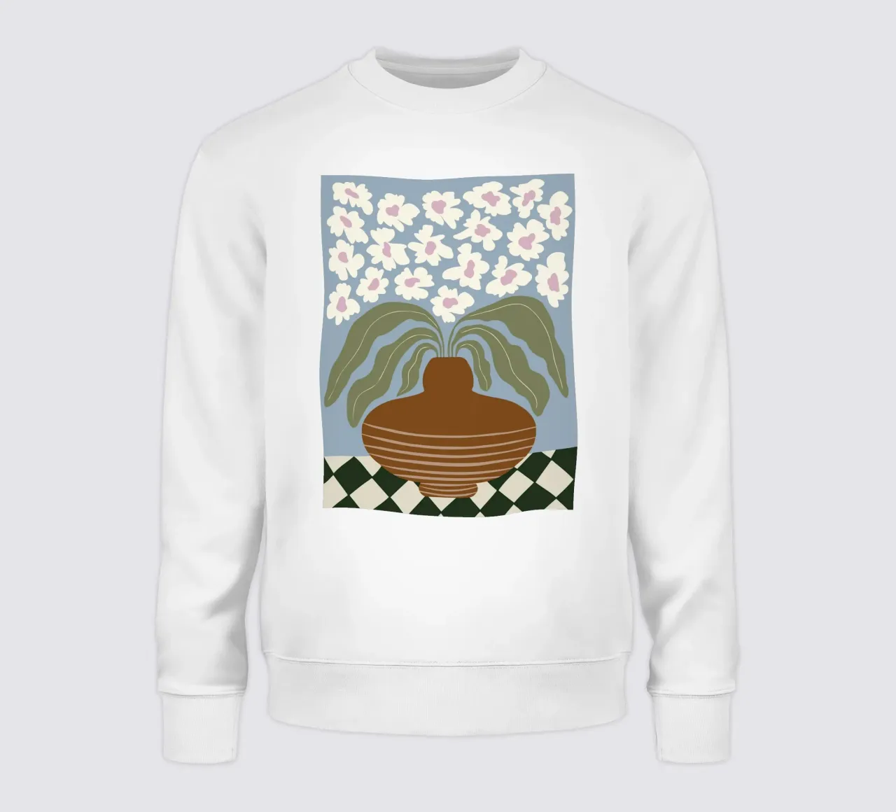 Argilla e fiori retrò felpa da Miho Art Studio