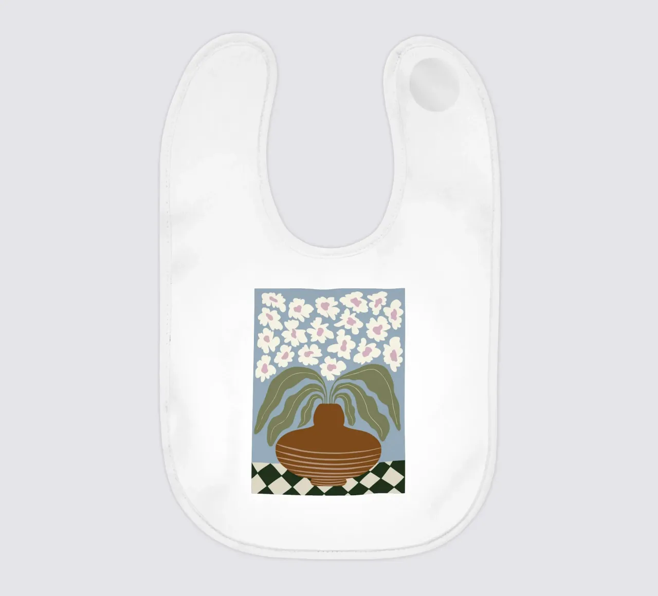 Argilla e fiori retrò bavaglino da Miho Art Studio