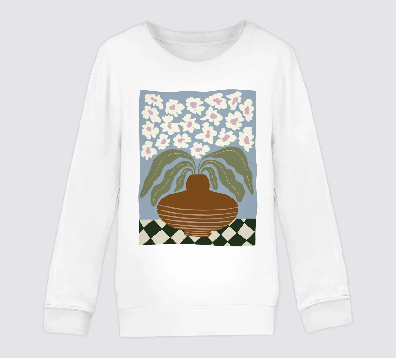 Argilla e fiori retrò felpa bambino da Miho Art Studio