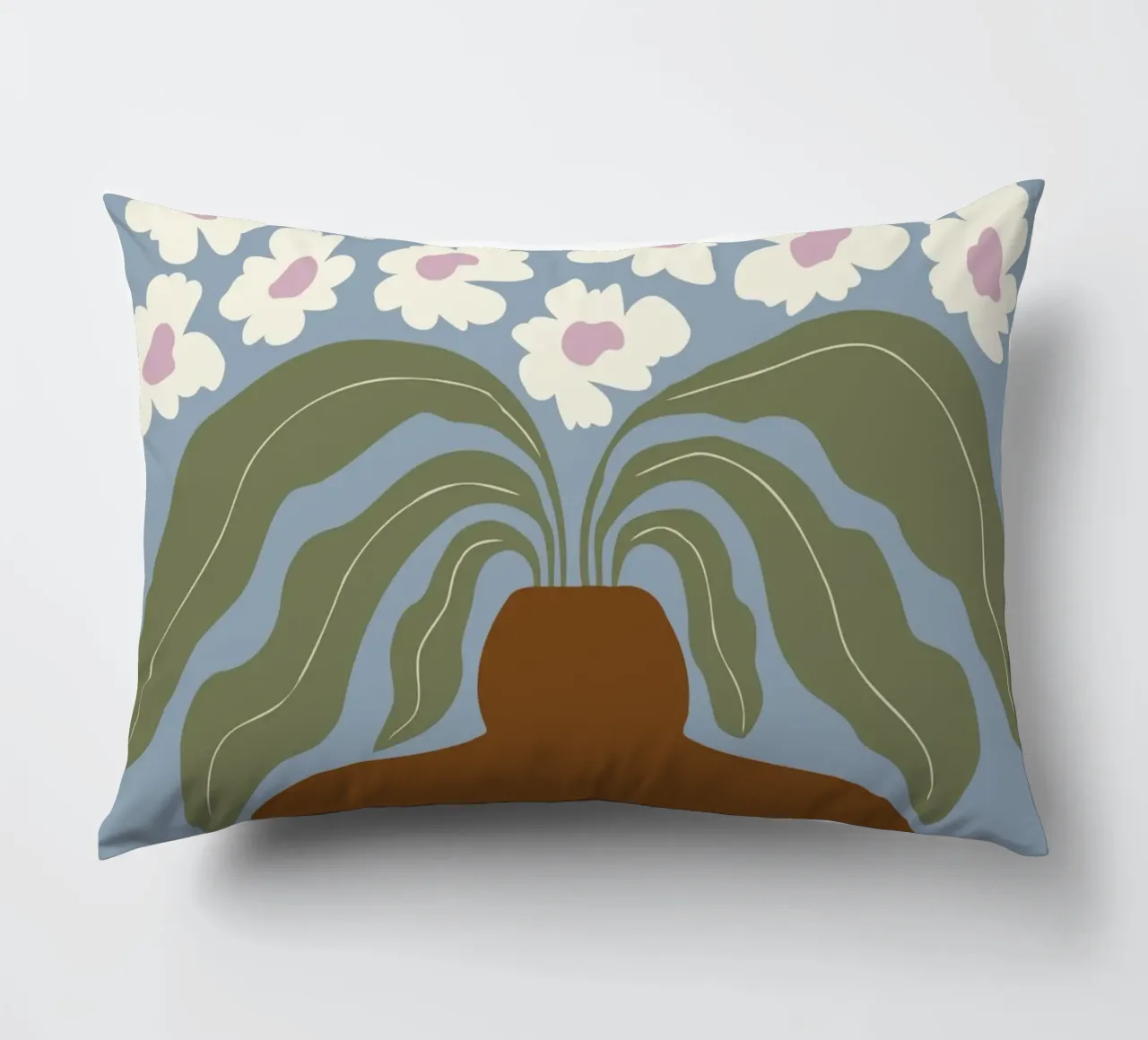 Argilla e fiori retrò cuscino da Miho Art Studio
