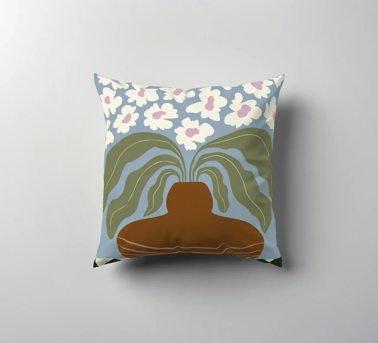 Argilla e fiori retrò cuscino da Miho Art Studio