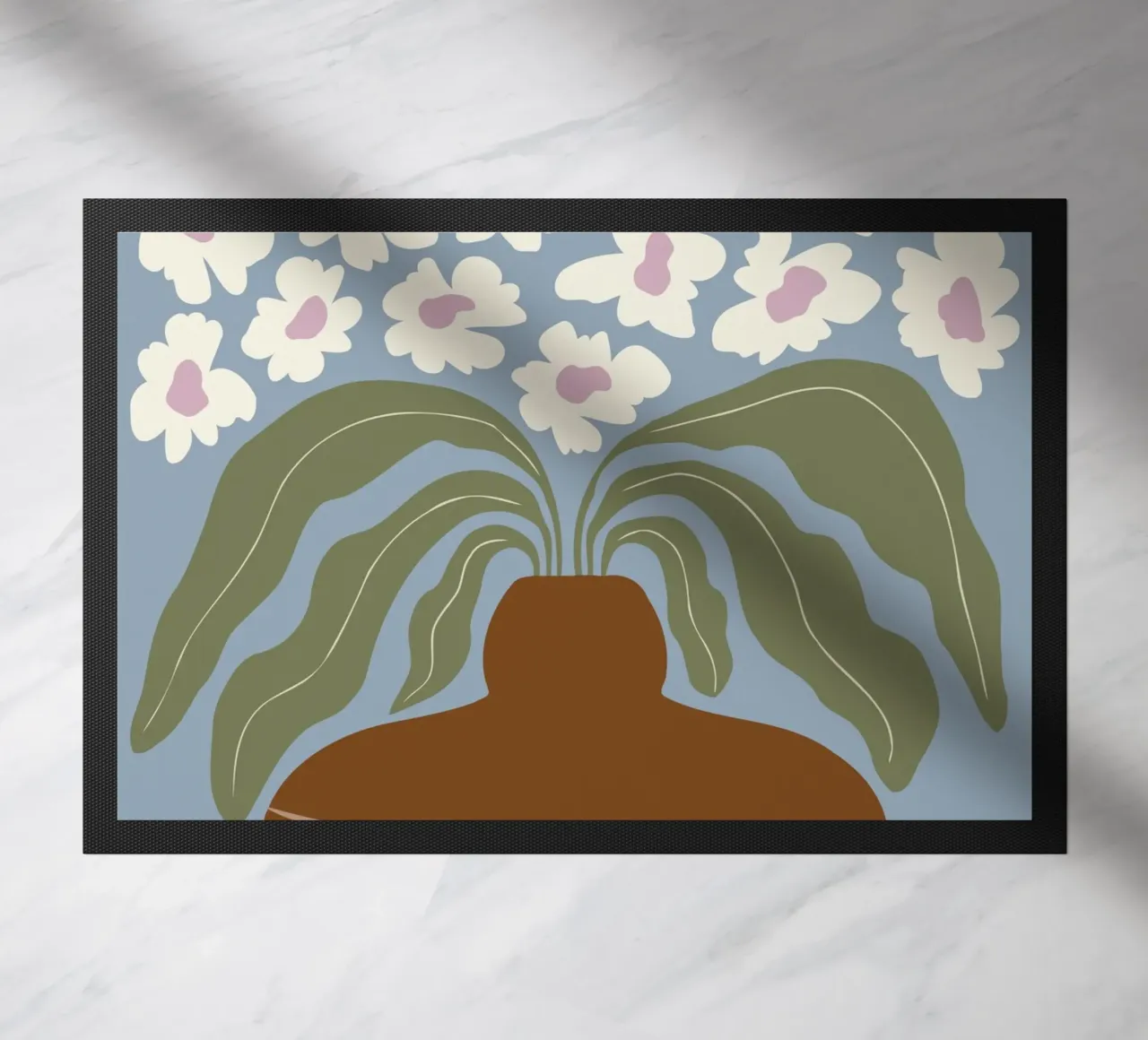 Argilla e fiori retrò zerbino da Miho Art Studio
