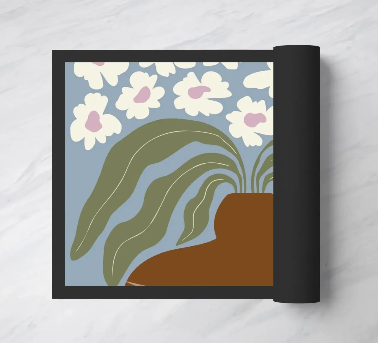 Argilla e fiori retrò zerbino da Miho Art Studio