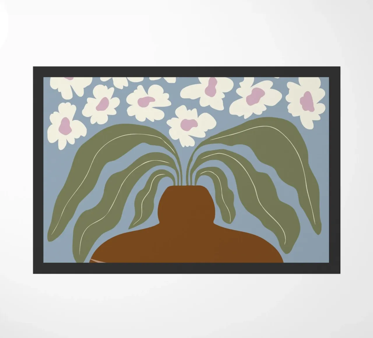Argilla e fiori retrò zerbino da Miho Art Studio