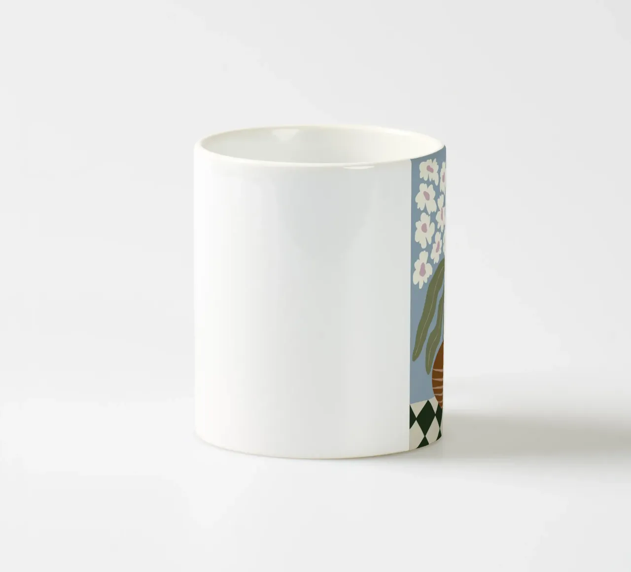 Argilla e fiori retrò tazza in ceramica da Miho Art Studio