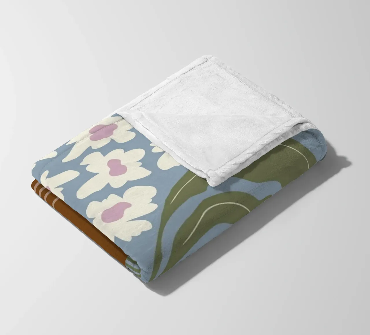 Argilla e fiori retrò coperta in pile da Miho Art Studio