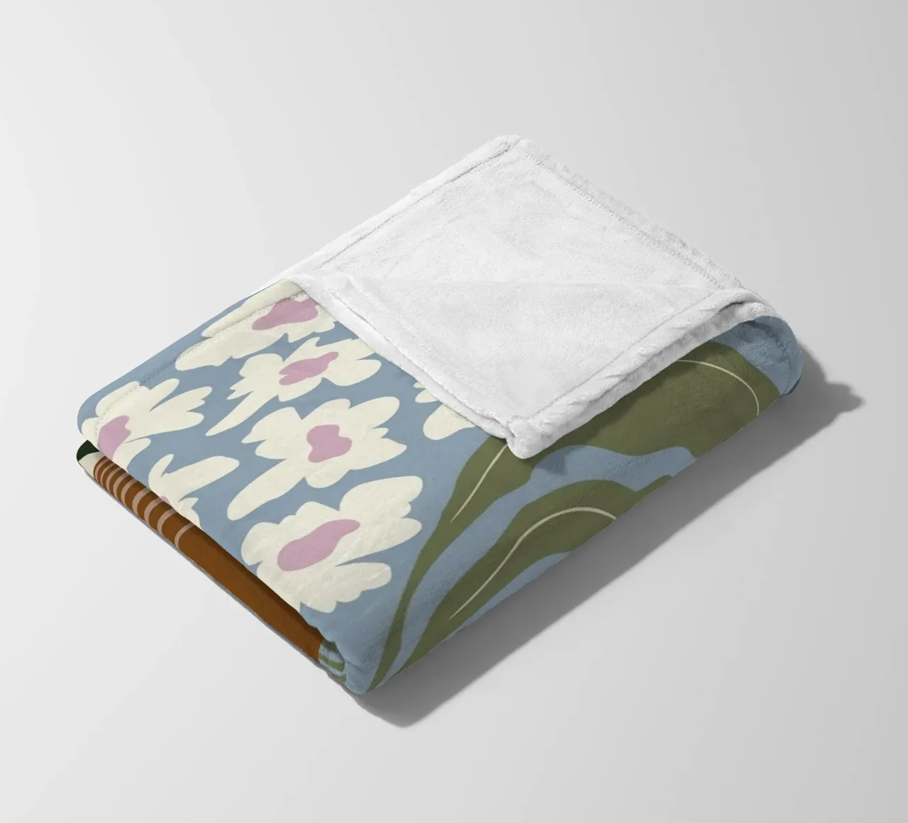 Argilla e fiori retrò coperta in pile da Miho Art Studio