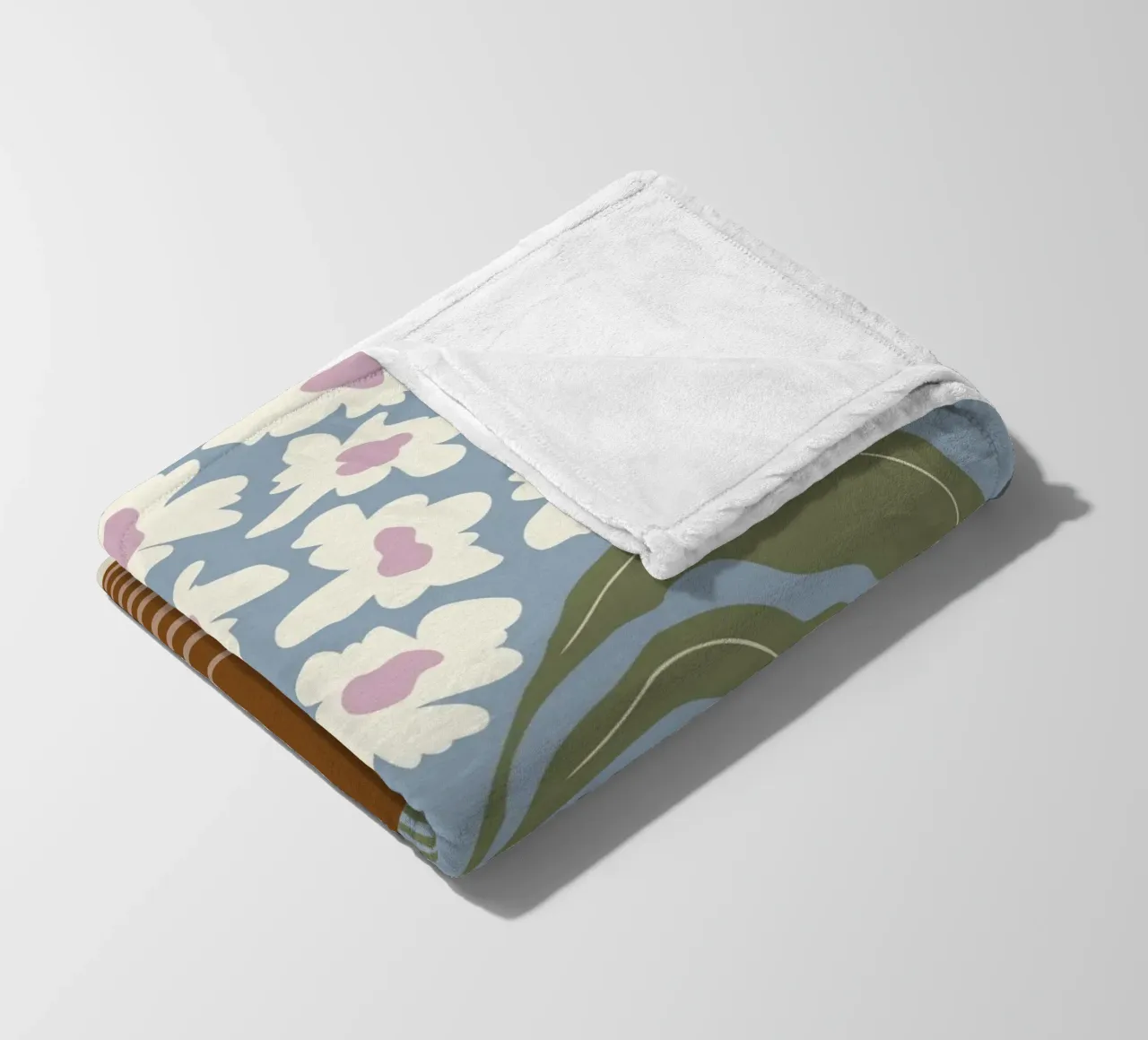 Argilla e fiori retrò coperta in pile da Miho Art Studio