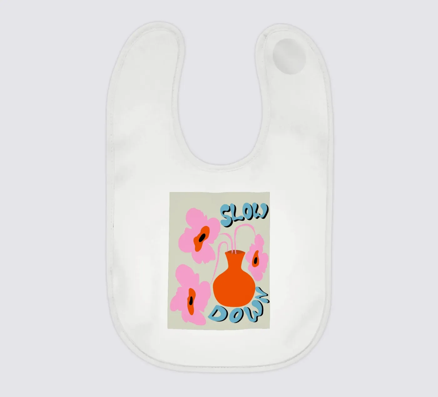 Slow Down baby bib by Miho Art Studio