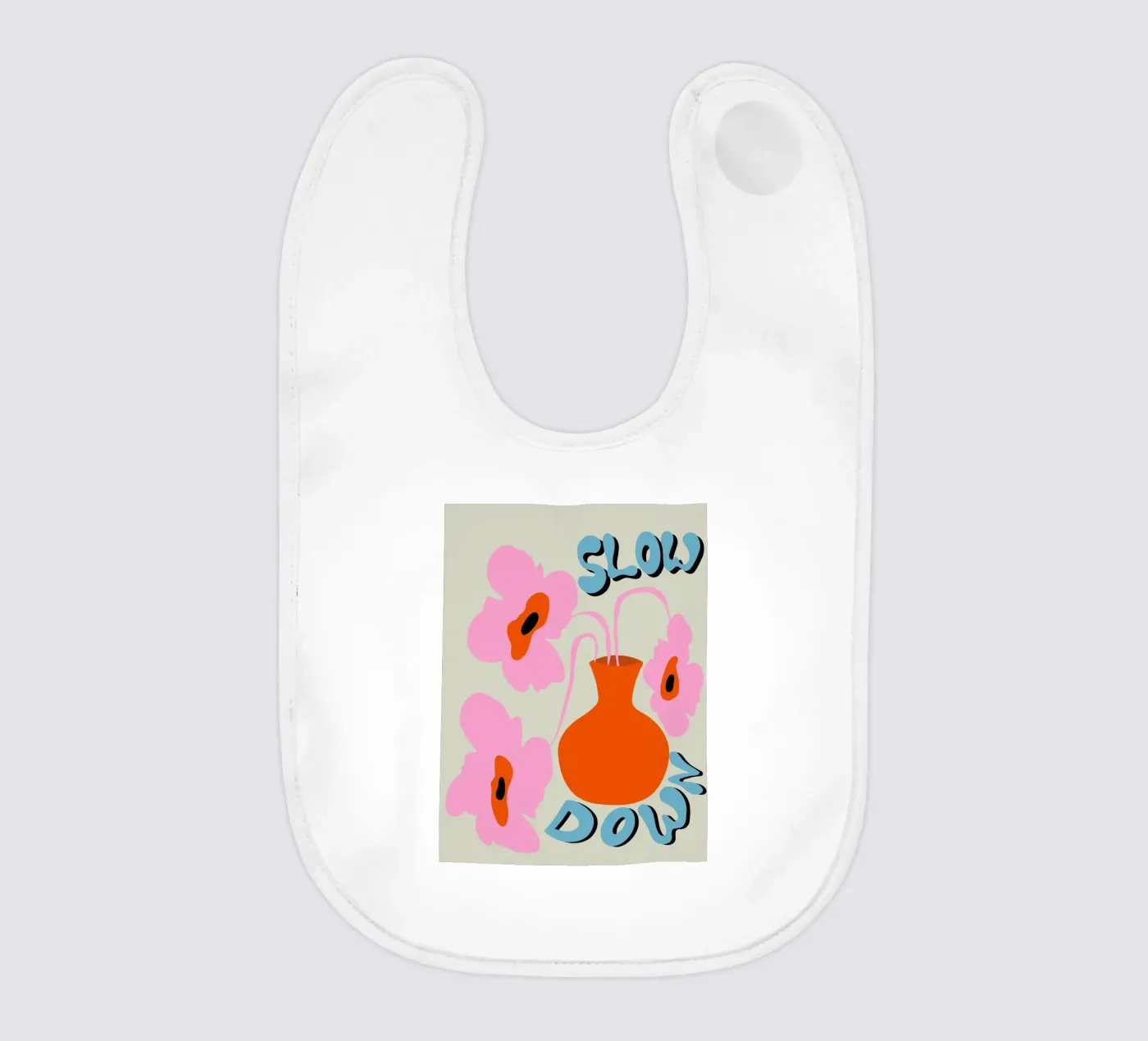 Slow Down baby bib by Miho Art Studio