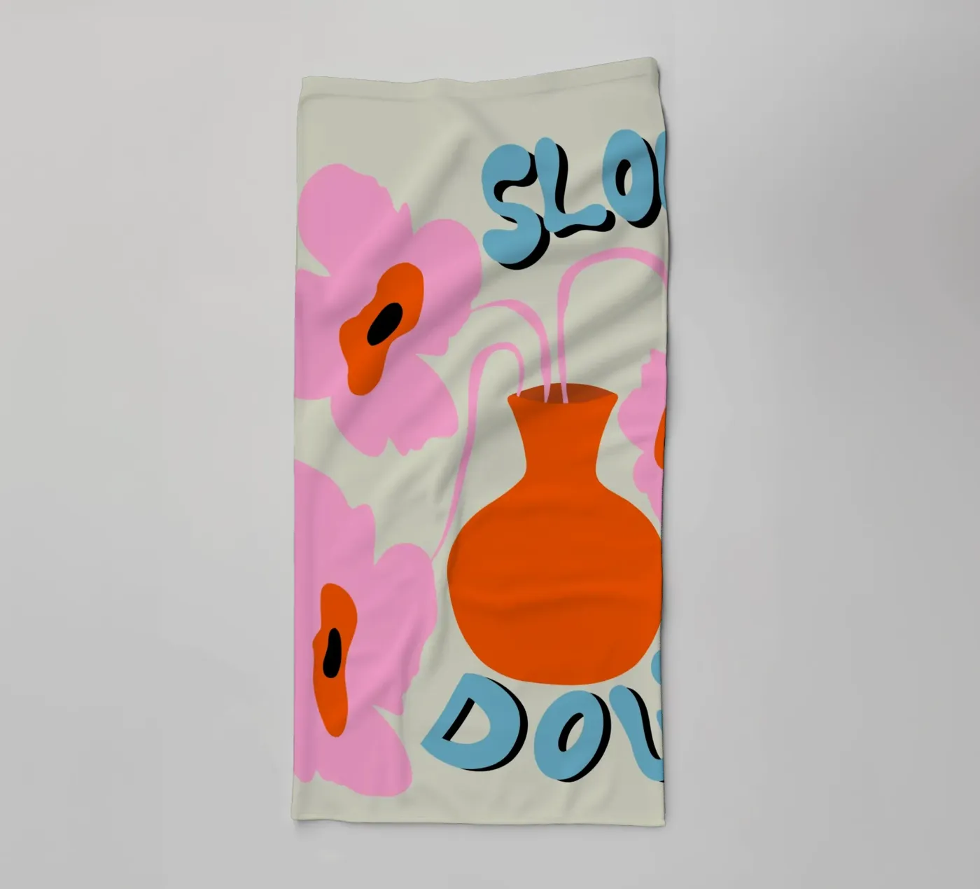 Slow Down towel by Miho Art Studio