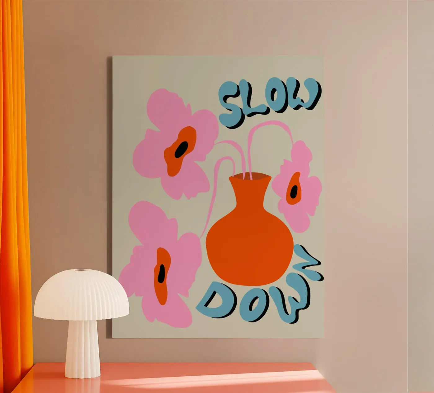 Slow Down canvas van Miho Art Studio
