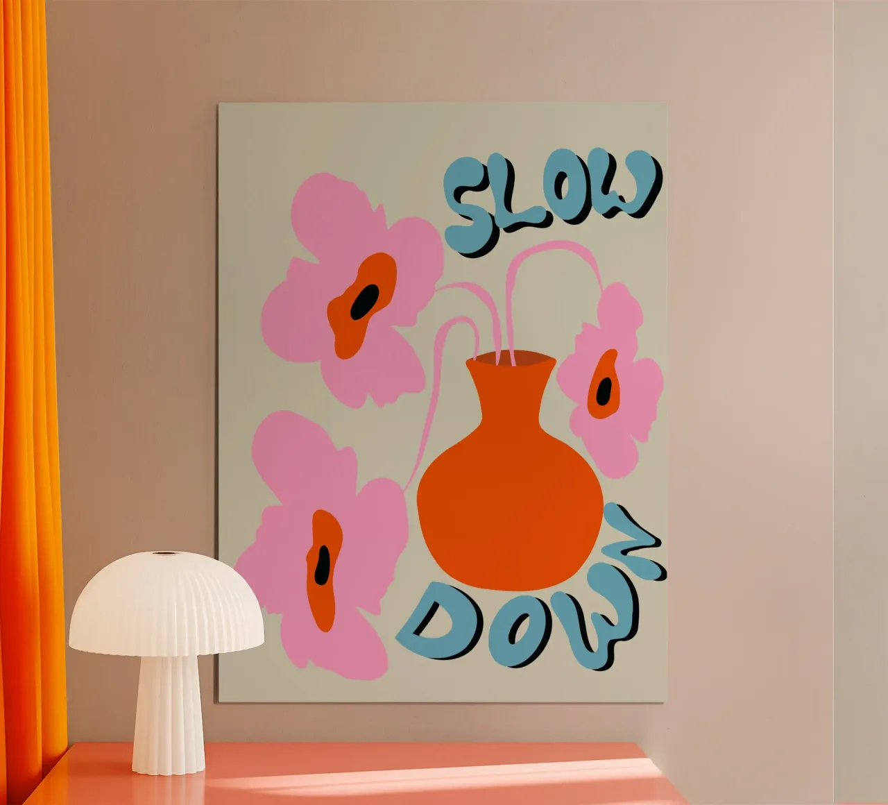Rallentare poster con telaio in plastica da Miho Art Studio