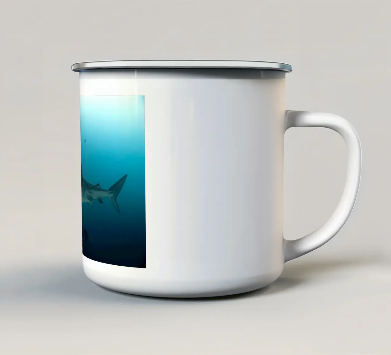 squalo oceano tazza in smalto da Earthly Visions