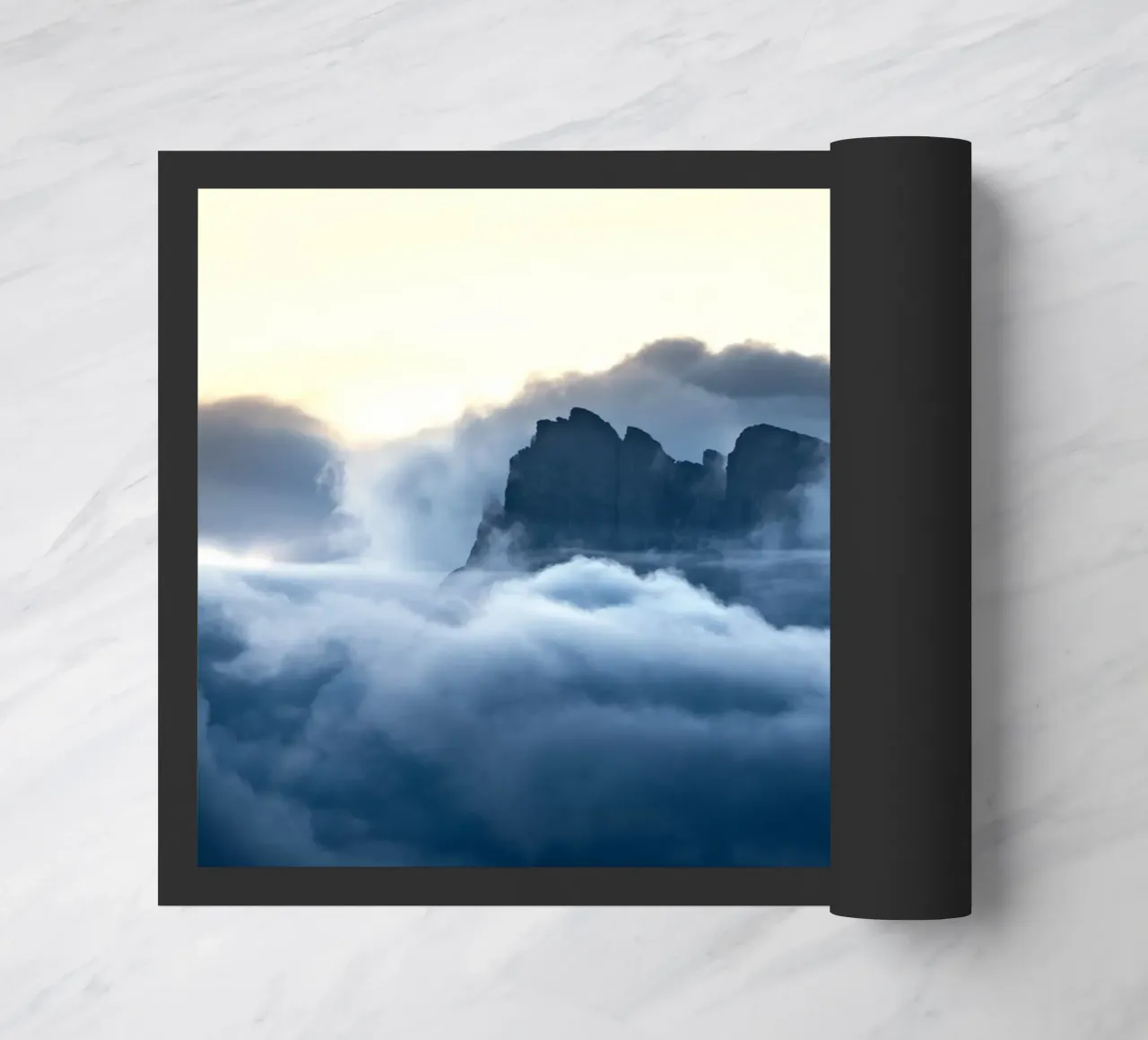 mountain clouds doormat by Earthly Visions