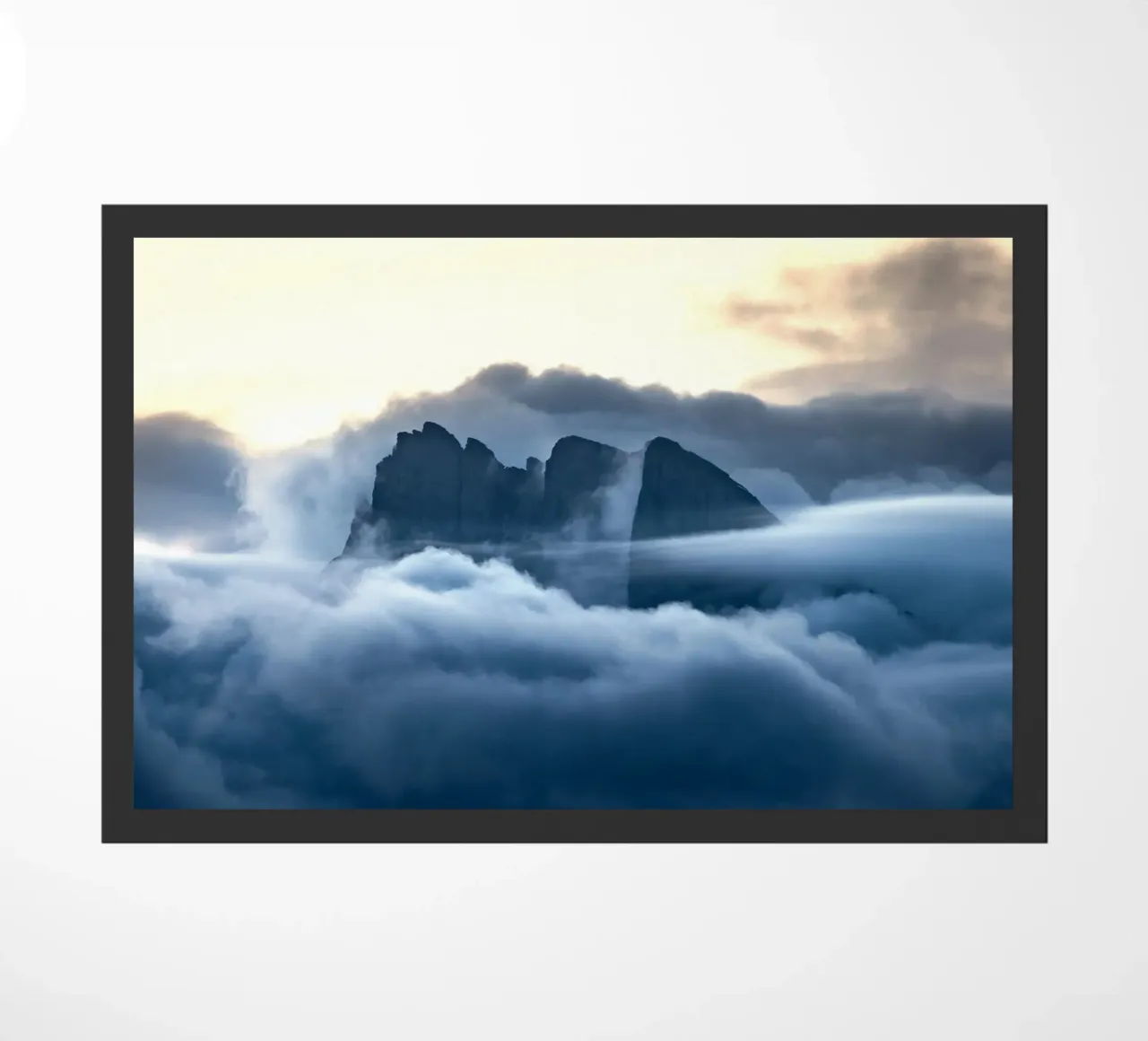 mountain clouds doormat by Earthly Visions