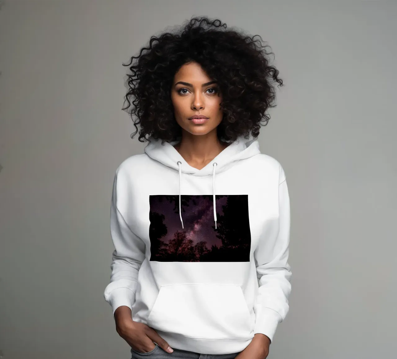 cielo notturno a via lattea felpa con cappuccio da Earthly Visions