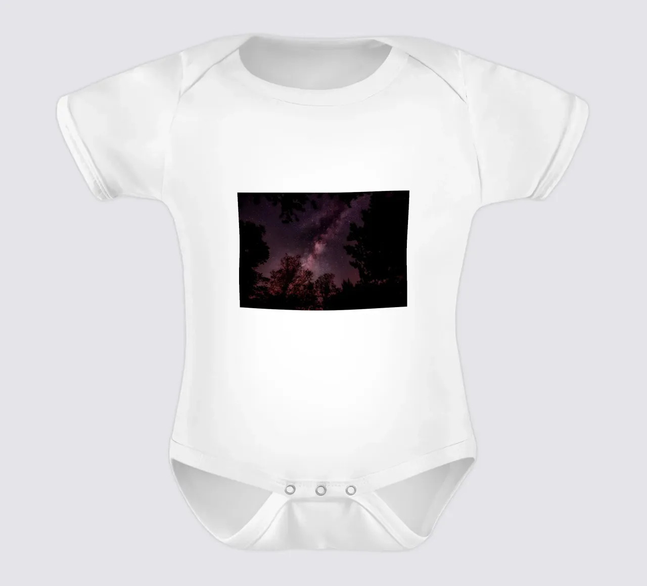 cielo notturno a via lattea body neonato maniche corte da Earthly Visions