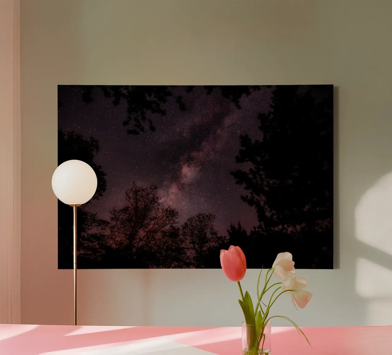 cielo notturno a via lattea tela con Cornice a cassetta da Earthly Visions
