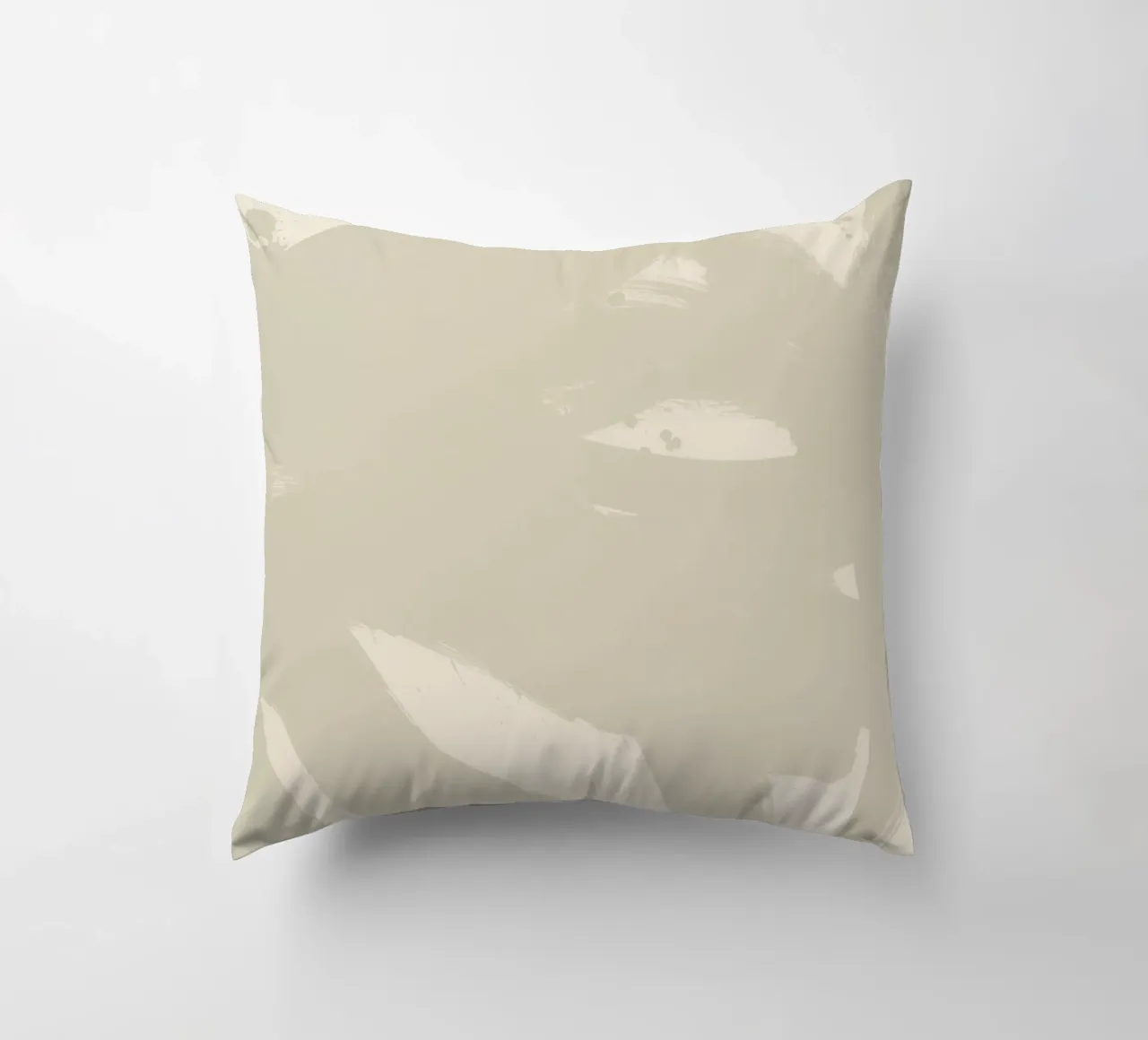 gestural brushstrokes beige cuscino da IRIS LEHNHARDT FINE ART