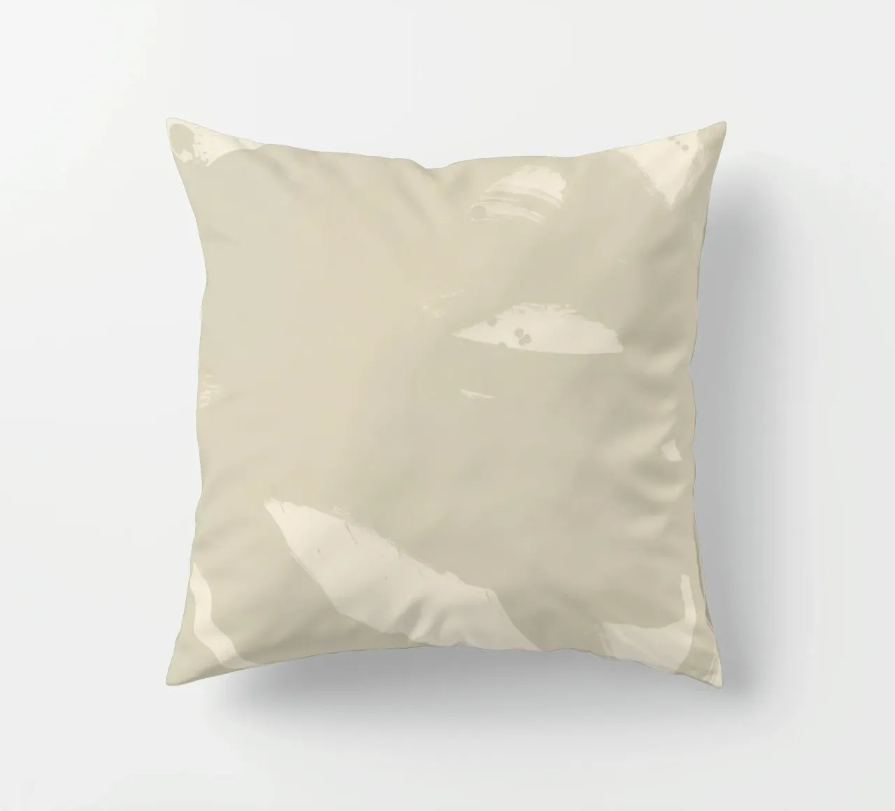 gestural brushstrokes beige cuscino da IRIS LEHNHARDT FINE ART