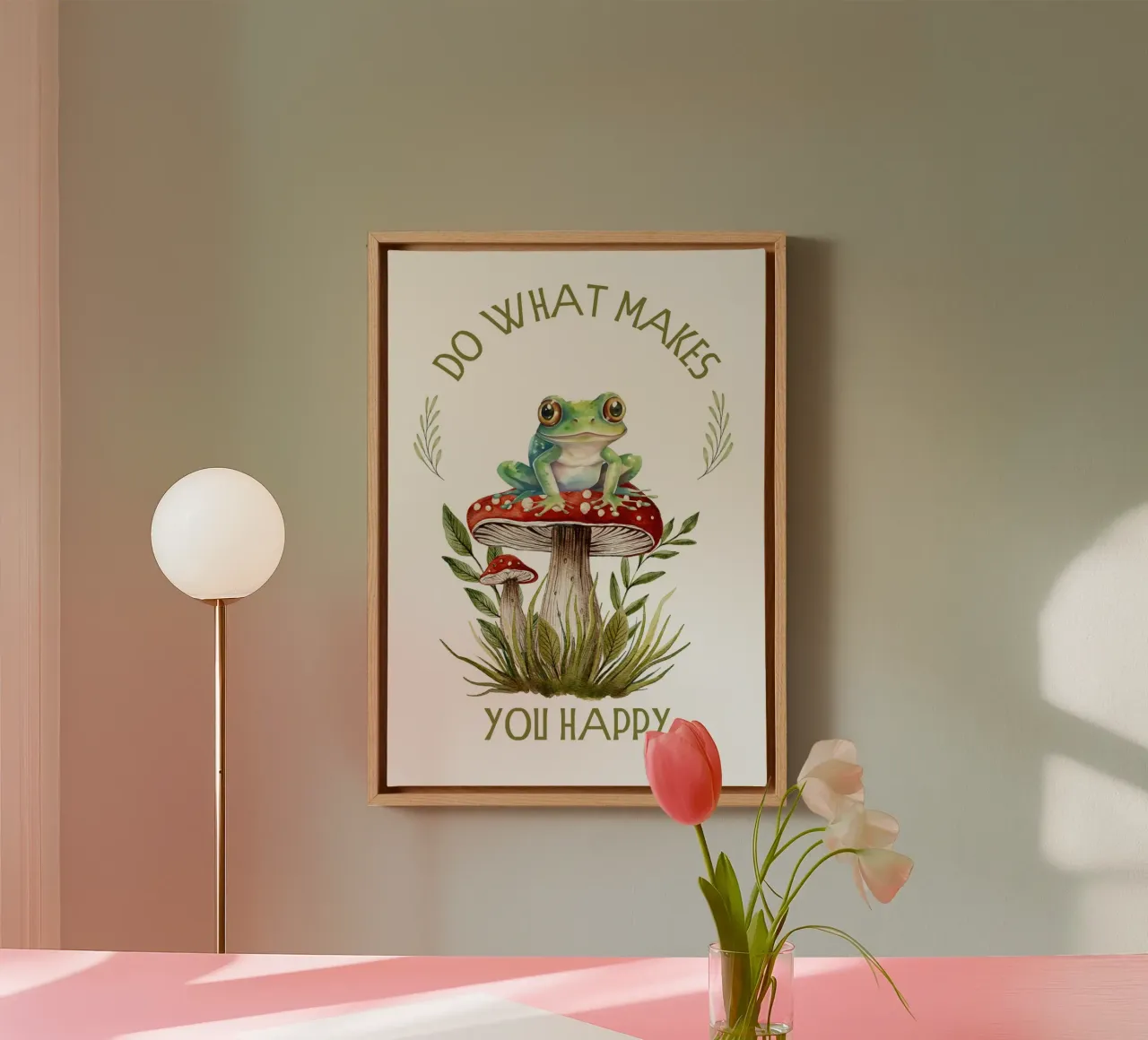 do what makes you happy tela con Cornice a cassetta da ramosashop