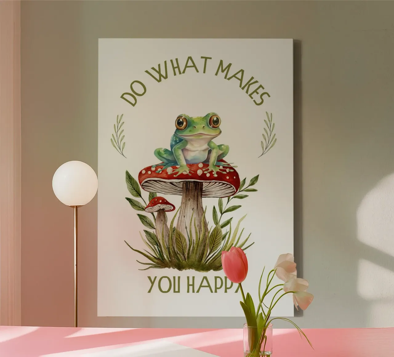 do what makes you happy tela con Cornice a cassetta da ramosashop