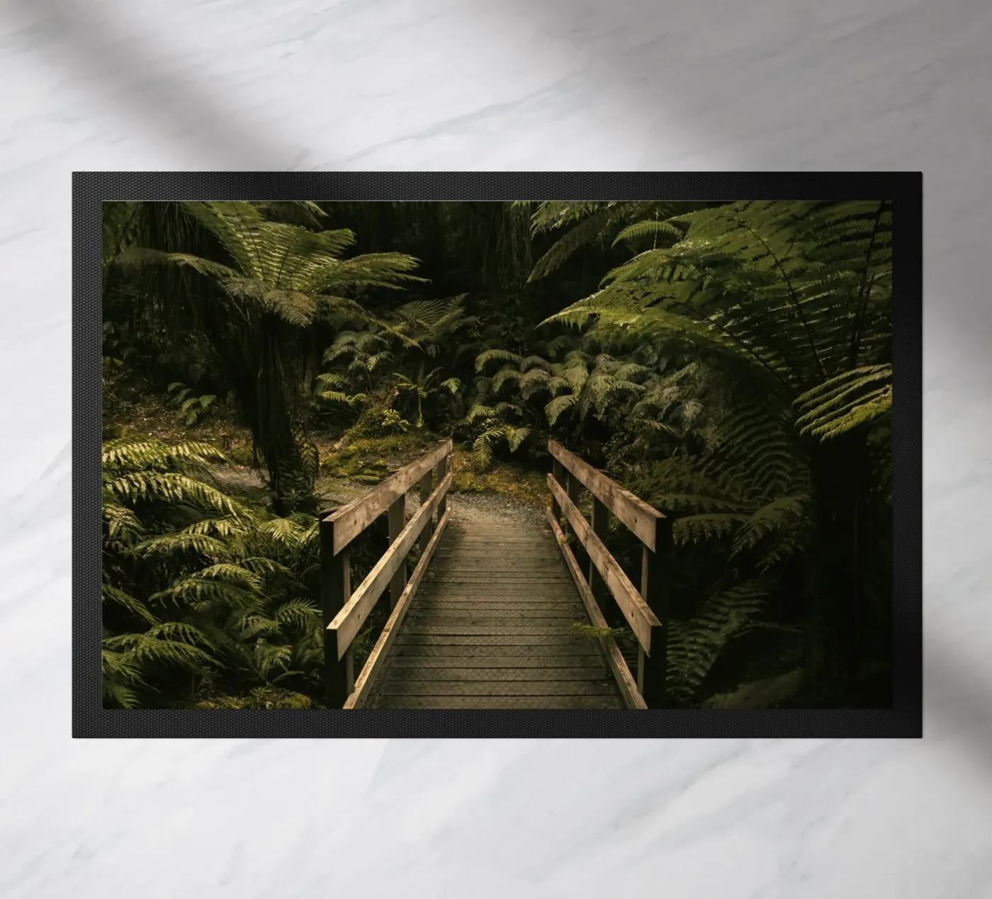 bridge forest doormat by Earthly Visions