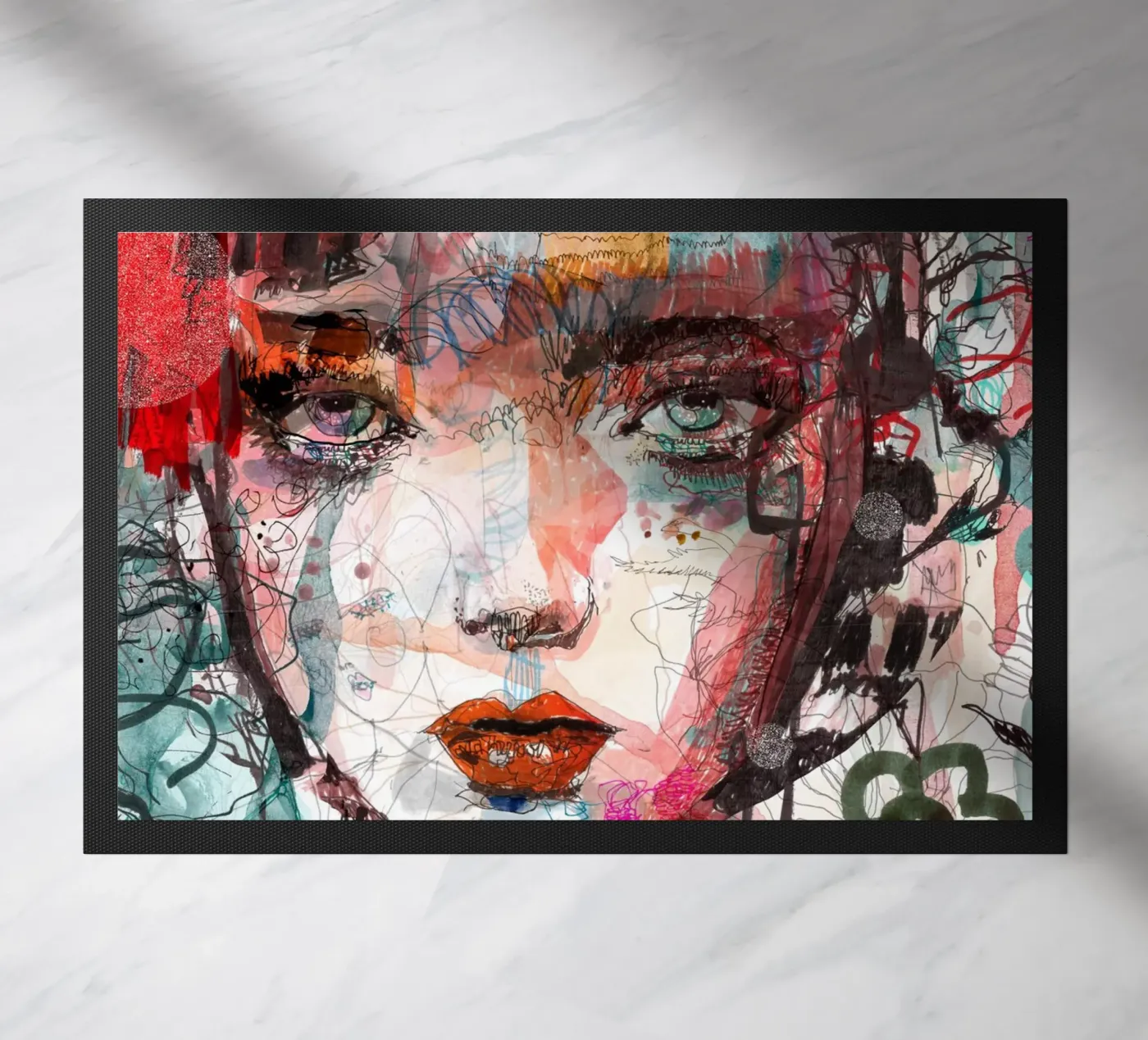 face Fußmatte von Giulio Iurissevich