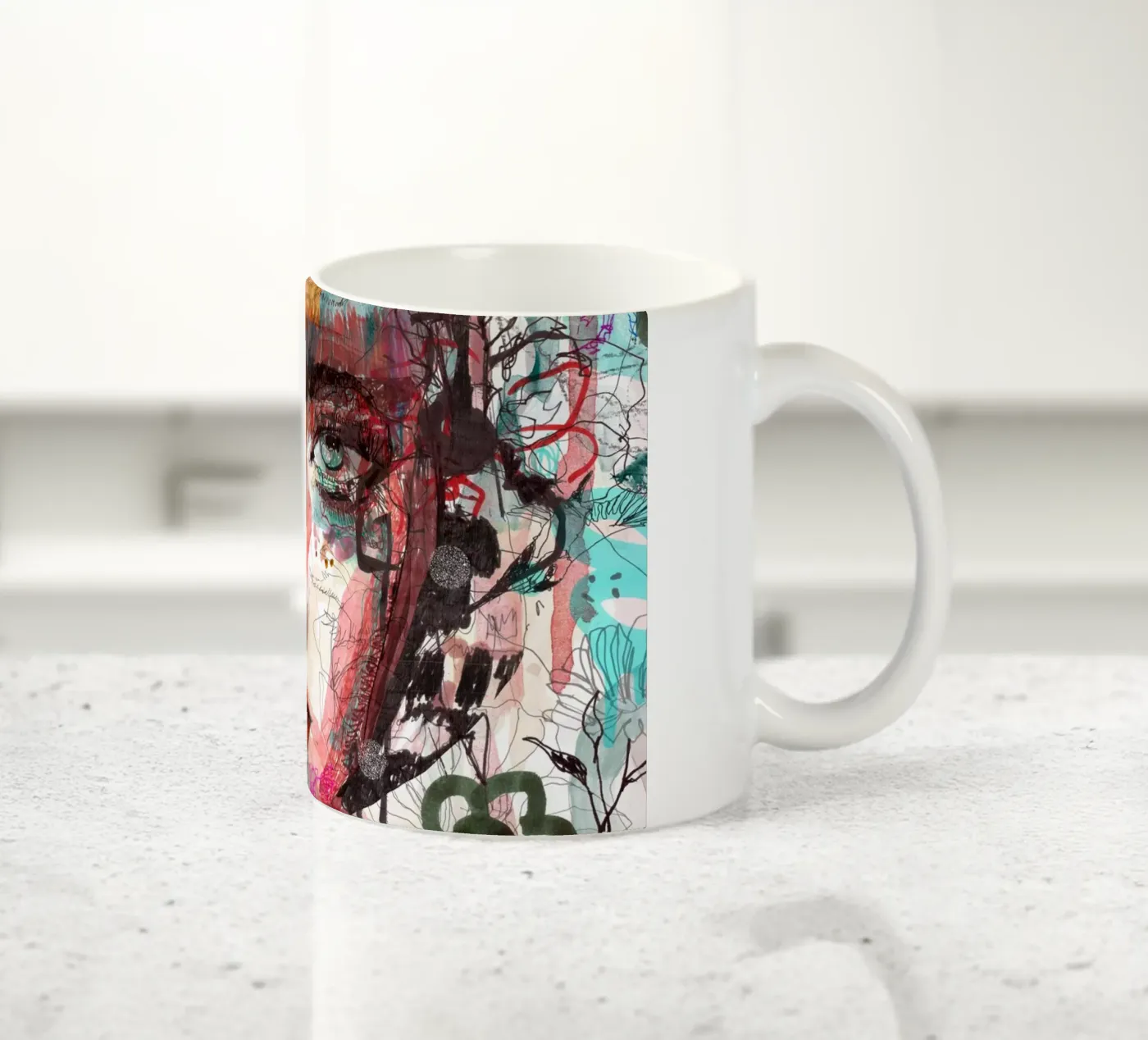 face ceramic mug by Giulio Iurissevich