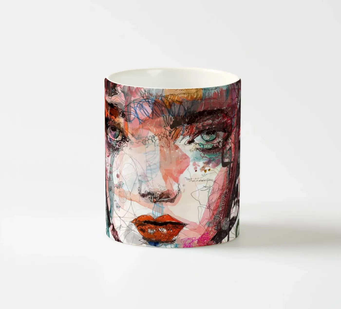 face ceramic mug by Giulio Iurissevich