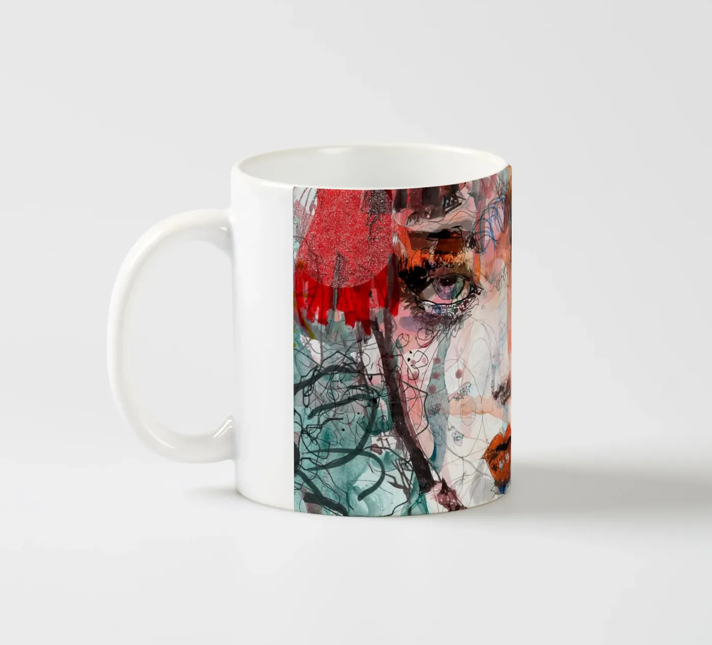 face ceramic mug by Giulio Iurissevich