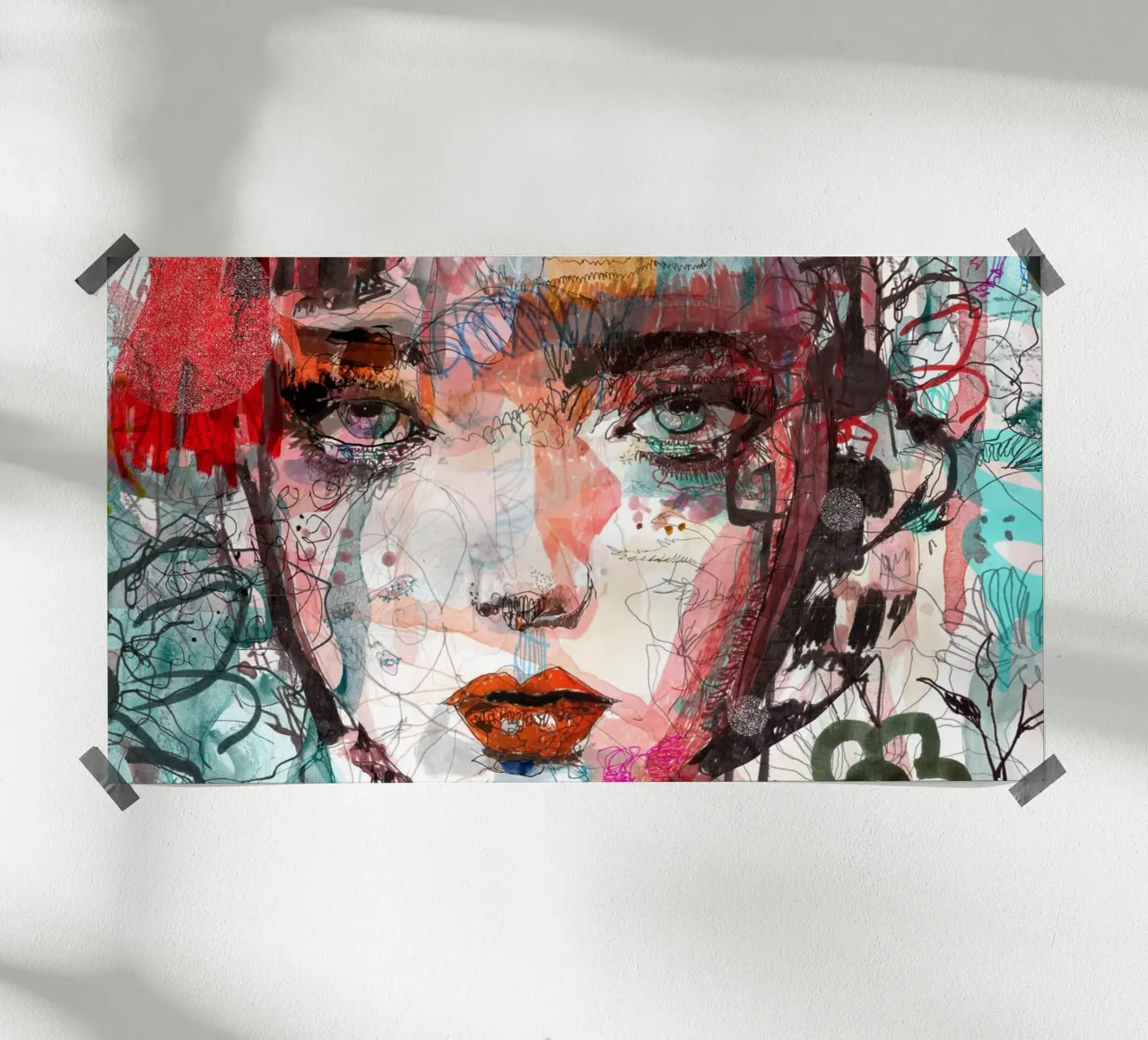 face poster con telaio in legno da Giulio Iurissevich