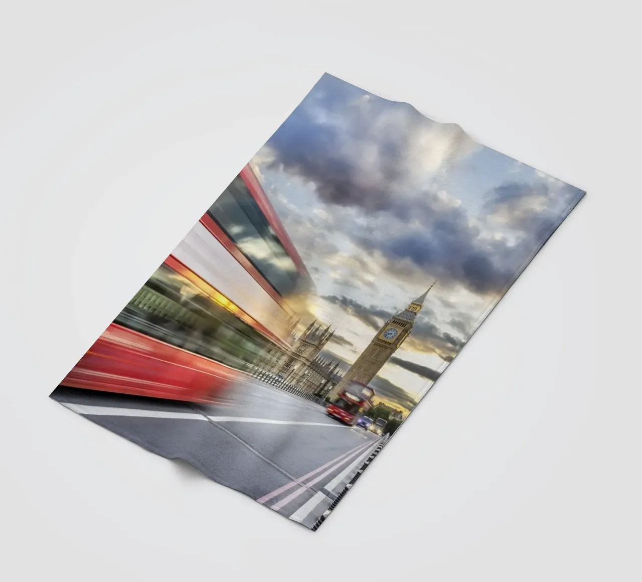 Evening dynamics on Westminster Bridge fleece blanket by Melanie Viola