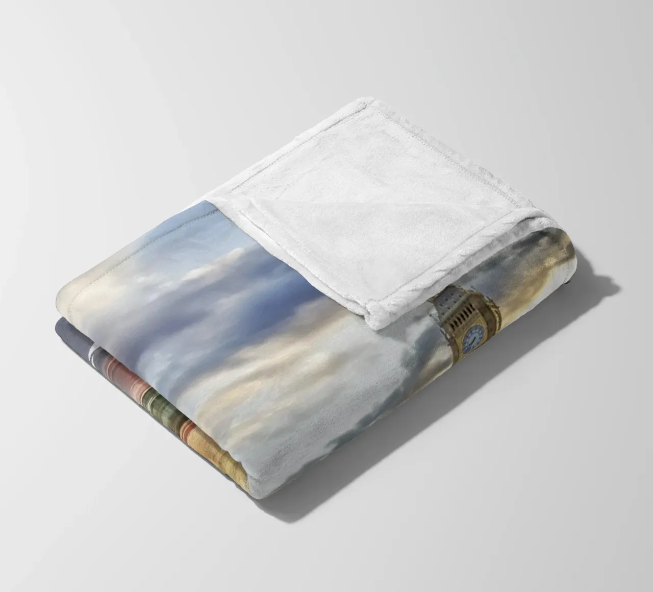 Evening dynamics on Westminster Bridge fleece blanket by Melanie Viola