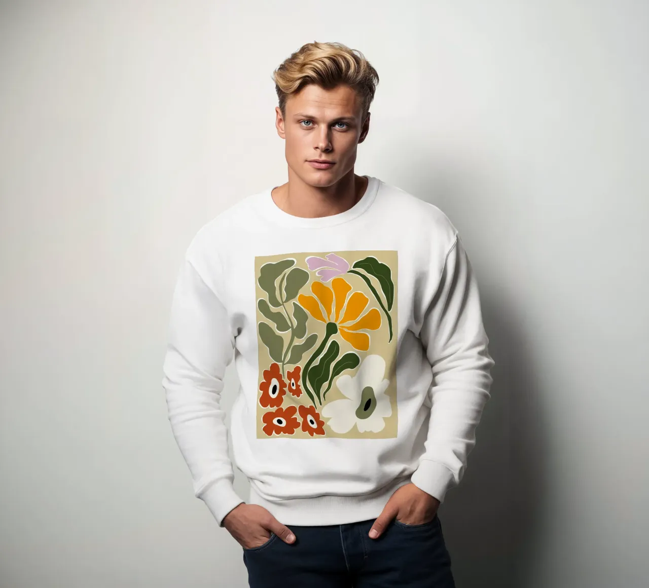 Bloeiend midden van de eeuw sweatshirt van Miho Art Studio