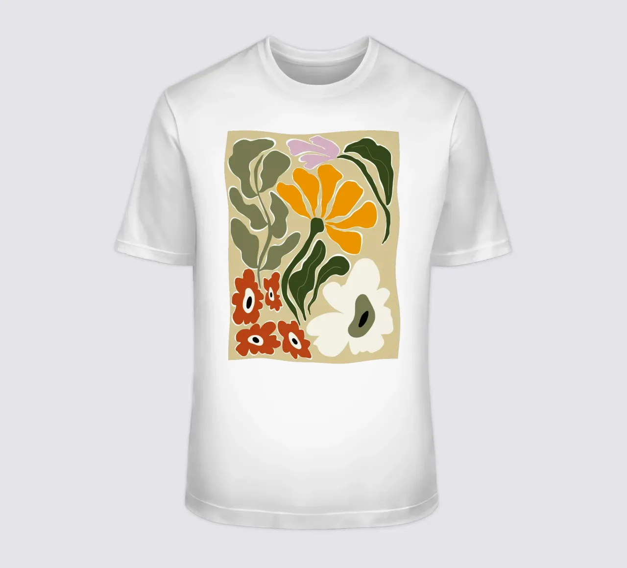 Bloomscape di metà secolo t-shirt da Miho Art Studio