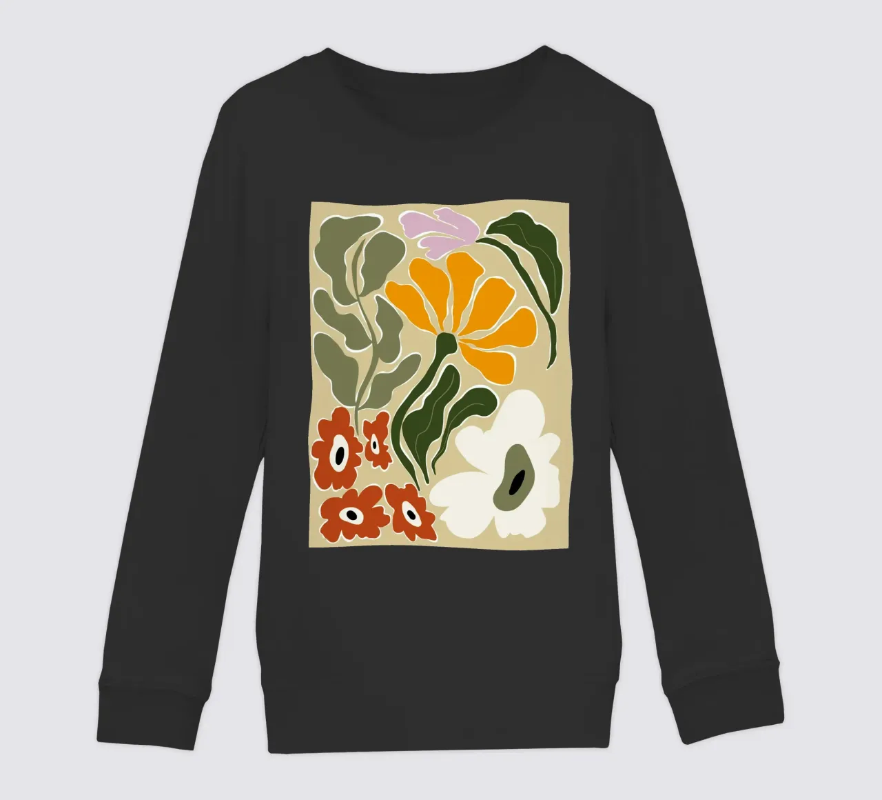 Bloomscape di metà secolo felpa bambino da Miho Art Studio