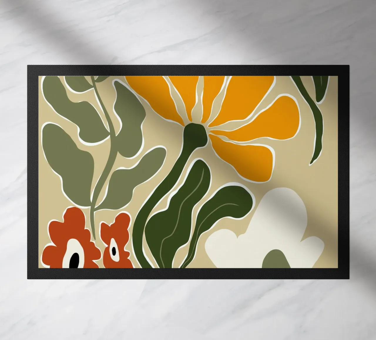 Bloomscape di metà secolo zerbino da Miho Art Studio