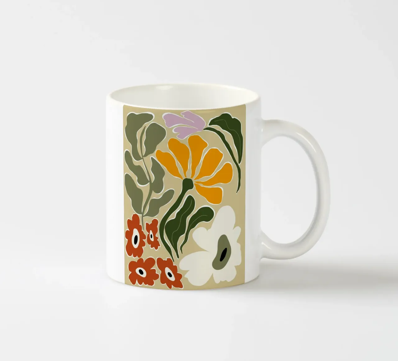 Bloomscape di metà secolo tazza in ceramica da Miho Art Studio