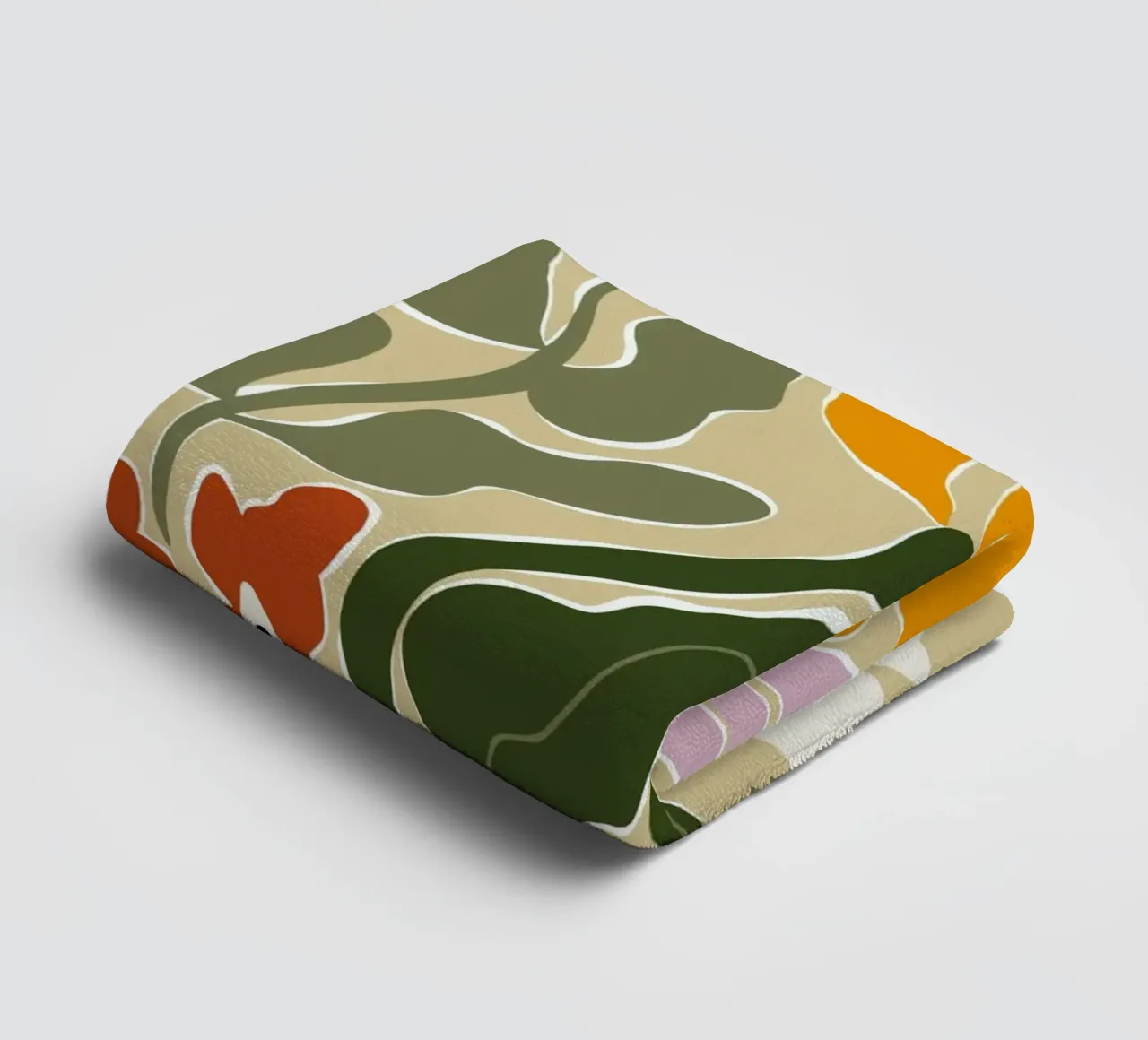 Bloomscape di metà secolo asciugamano da bagno da Miho Art Studio