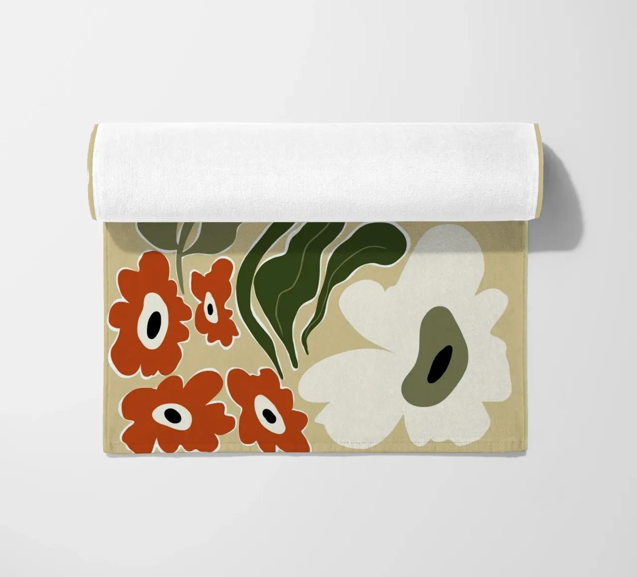 Bloomscape di metà secolo telo mare da Miho Art Studio